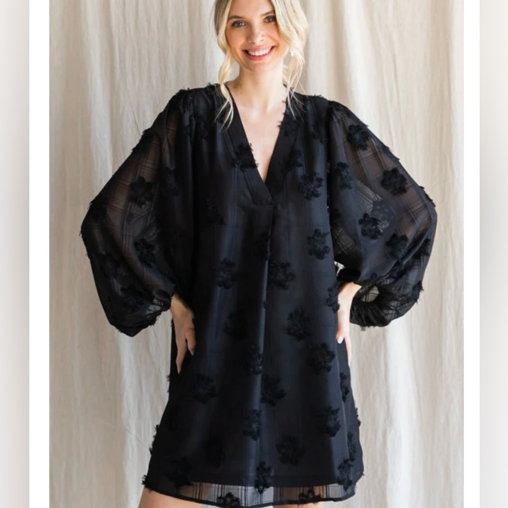 Jodifl Black Textured Dress